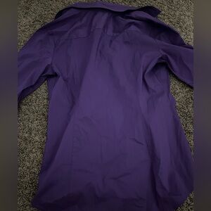 Calvin Klein purple long sleeve button up with collar